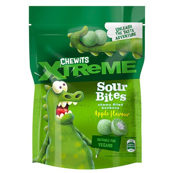 CHEWITS Juicy bites pomme citron vegan 115g