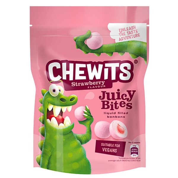 CHEWITS Juicy bites fraise vegan 115g