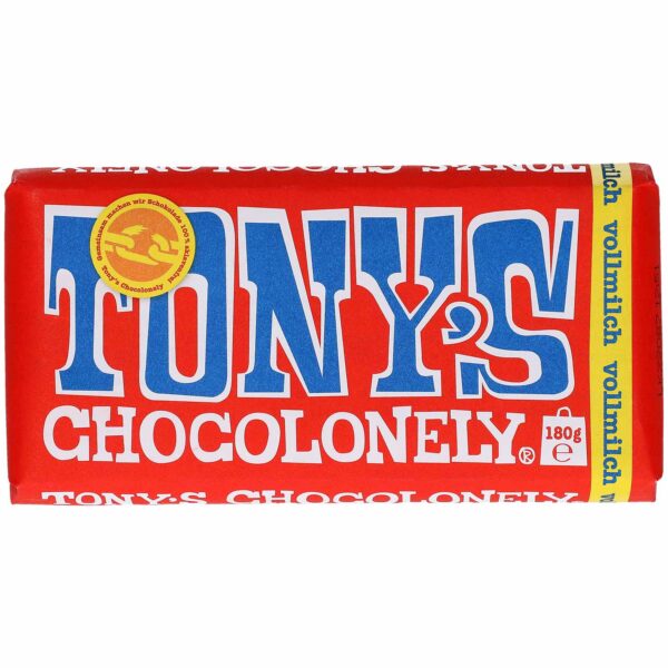 TONY'S Tablette chocolat lait 180g