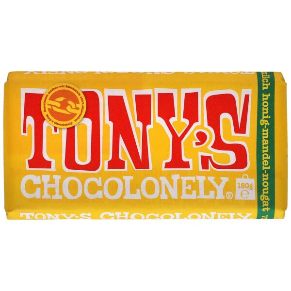 TONY'S Tablette chocolat lait nougat 180g