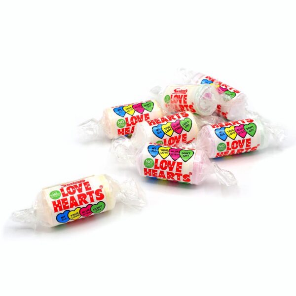 5 mini Love Hearts vegan