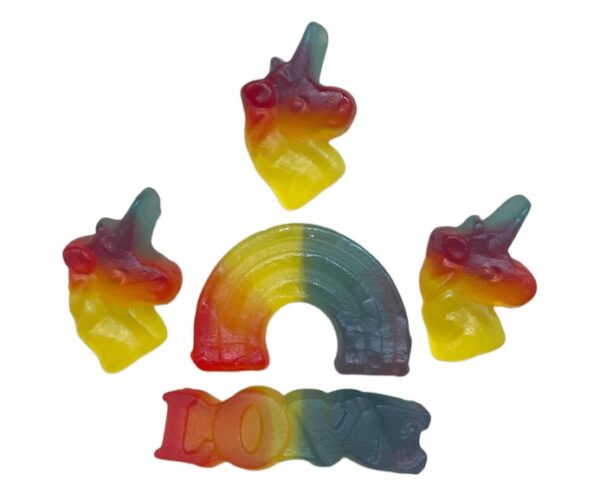 Rainbow gummies vegan