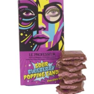 Le Professeur Sour Blueberry Popping Candy 90g