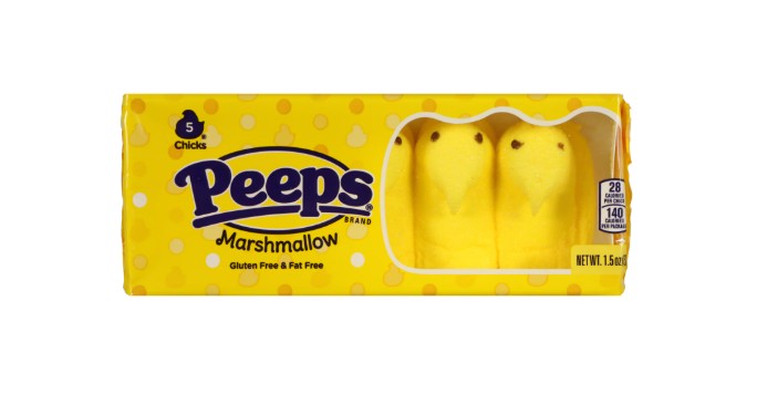 PEEPS Marshmallow Yellow 5 poussins 42g